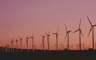 Wind turbines in the landscape